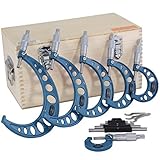 Anytime Tools 0-6" Premium OUTSIDE MICROMETER Machinist Tool Set Round Frame 0.0001" Precision Verni