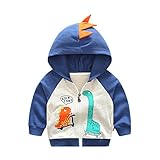 anbabyベビー男の子長袖恐竜パーカー服Zipフード付きスウェットシャツ