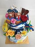 おむつケーキ 男の子 出産祝い盛り盛り 2段 ベビー 服入り オムツ パンパース