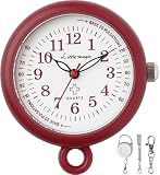 [リトルマジック]【可愛くてプロ仕様】【公式】[自分で電池交換可][日本製ムーブメント] ナースウォッチ 懐中時計 時計 コロレ30(ボルドーNAS30BO）