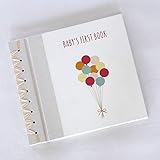 Baby's First Book in Raspberry Balloons Cover Option by Rag and Bone Bindery