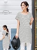 Angeliebe エンジェリーベ マタニティ ワンピース 授乳口付き バックリボン ゆる ボーダー カットソー ワンピ 妊婦服 産前 産後 L オフ 21952 21952170