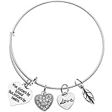 Infinity Collection Best Friends Bracelets- Not Sisters by Blood But Sisters by Heart Bracelet- Friend Jewelry for Friends