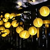 LEAZEAL 20 LED 提灯 ガーデンライト (ホワイト) LED ソーラー ストリングライト イルミネーションライト クリスマス 屋外 パーティー 防水