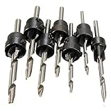 Hss皿ドリル木工ビットセット掘削パイロット穴用ネジ7ピースサイズ#5 #6 #7 #8 #9 #10 #11 #12電気ドリル