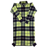 Turtle Fur Couch Sack Kid 'sフリースOne PieceパジャマジャンプスーツBig Kids Ages 7 – 10 Electric Plaid