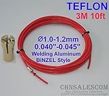 CHNsalescom BINZEL Style MIG MAG PTFE Liner 1.0-1.2 Welding Wire Connectors 3M 10ft.