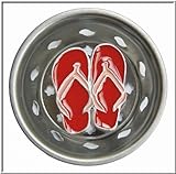 エナメルキッチンStrainerレッドFlip Flops