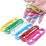 Copeflap ゼムクリップ 特大 カラー ペーパークリップ 大きい 100mm 30本入