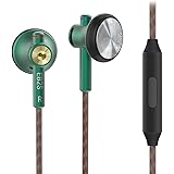NICEHCK EB2S 15.4mmダイナミックドライバ インナーイヤー型イヤホン 日本LPC振動板 1DD シンプルでクラシックなデザイン アルミニウム合金筐体 3.5mmバランスプラグ 高純度銅ケーブル付属 上位音質 HIFI 高忠実度 (緑 