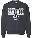 NCAA San Diego Torerosバーロゴクルーネックスウェットシャツ、XXL、DarkHeather