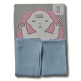 めんぷます田 赤ちゃんの沐浴ガーゼ 2枚入り あおぞら色 35×70cm 綿100% 日本製