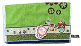 日繊商工 monumonu wonderland モヌロバさんのおつかい フェイスタオル グリーン MN-7051