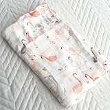 #misorara❀人気の 肌にやさしいおくるみ♪ガーゼ コットン プレゼントにも♪ (フラミンゴ)