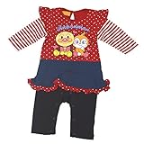 アンパンマン フェイクレイヤード カバーオール レッド色　90ｃｍ　EA4401-RD