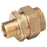 HomeFlex 11-429-101 3/4-Inch x 1/2-Inch Brass Corrugated Stainless Steel Tubing x IPS Pipe Reducer [