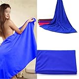 Refaxi ブルー耐久性マイクロファイバーバスタオル高速乾燥旅行ジムキャンプスポーツ新しい