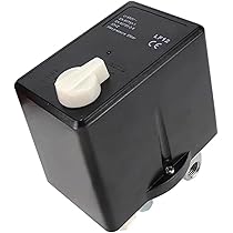 Amazon | 圧力スイッチ、380V 90-120Psi、手動オンオフノブエア