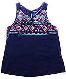 Carter 'sガールズ幾何puff-printネックラインに沿ってタンクトップ; Navy ( 3t )
