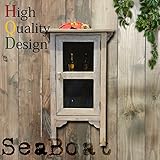 Sea Boat-シーボート 片開きキャビネット*カップボード*ディスプレイ*飾り棚*ホワイトウォッシュ*デザイナーズ*古木製*シャビー家具*リサイクルウッド*アンティーク家具*アンティーク雑貨*北欧風*レトロ*クラシック*モダン*マリン*