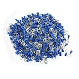 uxcell 丸型端子 プレ絶縁端子 断熱スリーブ ケーブルラグ 電子機器 電力制御システム リングタングタイプ