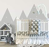 Pam Grace Creations 6 Piece Crib Bedding Set, Grey/Indie Elephant, Standard Crib by Pam Grace Creati