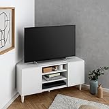 エア・リゾーム テレビ台 テレビボード コーナー ローボード おしゃれ 収納 TVボード TV台 110cm幅 コーナー対応 テレビボードLAGOM (ラーゴム) (ホワイト, ロータイプ)