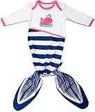 Izzy and Owieベビー女の子マーメイドテールOnesie カラー: ホワイト