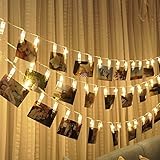 Farway ストリングライト 写真クリップ LED 4.2M 40個クリップ 暖白色 イルミネーションライト 壁飾り/クリスマス/新年/結婚式/誕生日/パーティー飾り 雰囲気作り