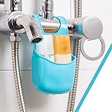 Generic rose red : 1PC Kitchen Sink Sponge Holder bag Bathroom Soap Hanging Shelving Rack Drain Fauc