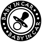 ベイビー イン カー ステッカーbaby in car /車用/シール/ Vinyl//ステッカー/bicr07(黒)