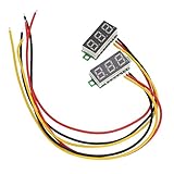 2個のミニ dc 0-100v 赤色 led 3-デジタル表示電圧計パネルモーター