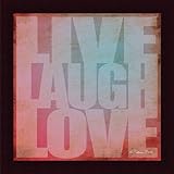 Printfinders Live Laugh Love by Susan Ball Wall Decor [並行輸入品]