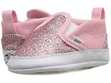 [バンズ] Vans Kids ガールズ Slip-On V Crib (Infant/Toddler) シューズ (Shimmer) Bright Pink 4 Toddler(11.4cm) - 