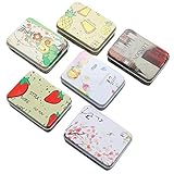 SZB ミニブリキ缶 缶ケース 缶ブリキ ふた付き 収納ケース 小物収納 小物入れ 時計ケース アクセサリー ソーイング 雑貨入れ (2個セット)