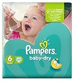 パンパース赤ちゃんドライサイズ6（特大）本質的なパック33おむつ (Pampers) (x6) - Pampers Baby Dry Size 6 (Extra Large) Essential Pa