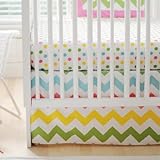 New Arrivals Zig Zag Baby 3 Piece Crib Bedding Set, Rainbow by New Arrivals