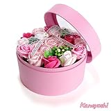 KANEYOSHI ソープフラワー バラ 薔薇 造花 【 母の日 記念日 誕生日 バレンタインデー ホワイトデー 】 贈り物 ギフト/プレゼント フラワーボックス <ピンク>