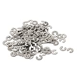 uxcell Eクリップサークリップ スナップリング 304ステンレス鋼 外部 1.2mm x 3mm 100個入り