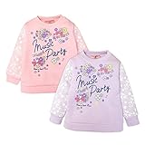 (ピンク/90cm)ベビー服 女の子 トレーナー 長袖 レースプリント 裏起毛 女児 ベビー