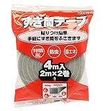 槌屋 すき間テープ グレー 幅15X高さ10mmX長さ2m 2巻 SUR-001