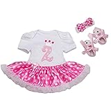 (ビメイゴー) Bmeigo 子供 女の子 ガールズ ベビー チュチュドレス ワンピース チュール スカート ベビードレス ベビーチュールドレス 3点セット -06M01