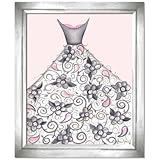 Doodlefish DB1710pnk-Silver Petal Princess Artwork Silver Frame [並行輸入品]