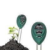 KKmoon 3-in-1 多機能 土壌テスター 水分計 PHメーター 水分含有量/日光強度測定 PHテスター 土壌測定器