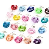 MIUSIE　ヘアゴム　ヘアリング　ヘアアクセサリ　髪飾り　カラフル　おしゃれ　髪留め　１００個 (グループ１)