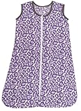Bacati Muslin Ikat Animal Prints Wearable Blankets Sleep Sack, Purple/Grey, Medium by Bacati
