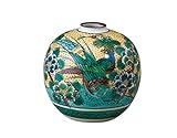 マルヨネ 九谷焼 花器・花瓶 3.7号一輪生・吉田屋牡丹金鶏 K4-1268