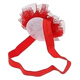 ＧＧＧ　子供の誕生日にキッズ 赤ちゃん　ヘアバンド 　レース　ヘッドバンド ヘアアクセサリー 写真撮影 小道具 髪飾り 出産祝い　色：レッド