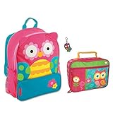 Stephen Joseph Girls Sidekick Owl Backpack and Lunch Box with Zipper Pull [並行輸入品]
