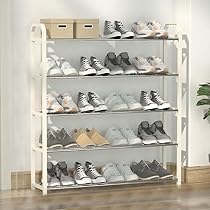 Amazon｜簡易シューズラック 4段 5段 7サイズ スリム 靴 省スペース